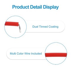 24 AWG Solid Core Wire Kit 130PCS PVC Coated Pre Tinned Copper Electrical Cable