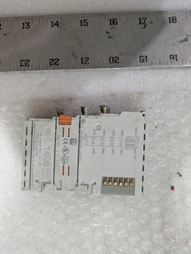 BECHKHOFF KL 1408 TERMINAL 8 DIGITAL INPUT 24V DC