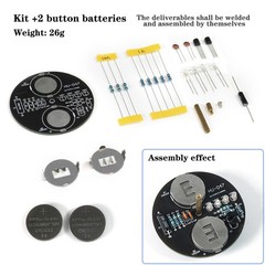 1-10X LED Rotating Gyro Flashing Light DIY Kit DIY Electronic Soldering Practice
