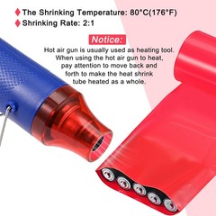 Battery Wrap Heat Shrink Tubing 102mm Dia 160mm Flat 8 Feet Red