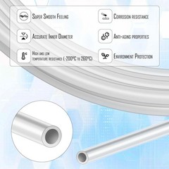 PTFE Tube Tubing Pipe ID 1mm – 20mm OD 2mm-25mm Translucent High Temp Resistance