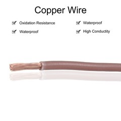 10 Feet Electrical Wire Insulated Stranded Copper 14AWG Wire Cable,Brown