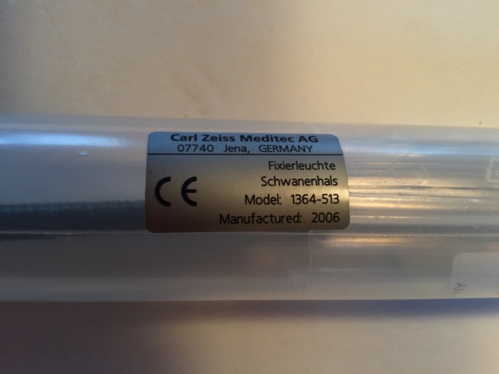 Carl Zeiss AG Medical Gooseneck 1364-513 & Extra Blinkdiode 301350-9052-000