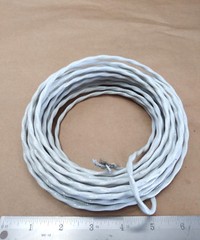 ( 10 FT ) M27500A16ML2T08 White (16Awg) 2/C 19×29 Electrical Power Cable 600V