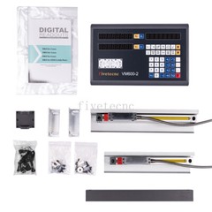2 axis digital readout lathe digital with 0.005mm TTL 2pcs linear encoder