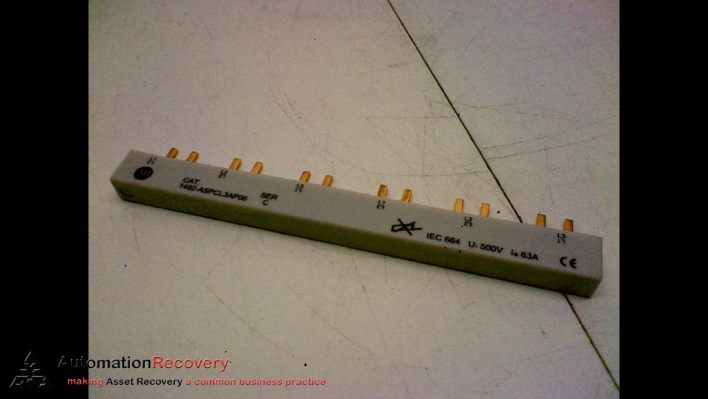 ALLEN BRADLEY 1492-ASPCL3AP06 BUSBARS 3 POLE 3 PHASE 500V 63A, NEW* #174858