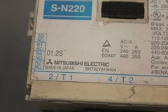 MITSUBISHI ELECTRIC MAGNETIC CONTACTOR S-N220