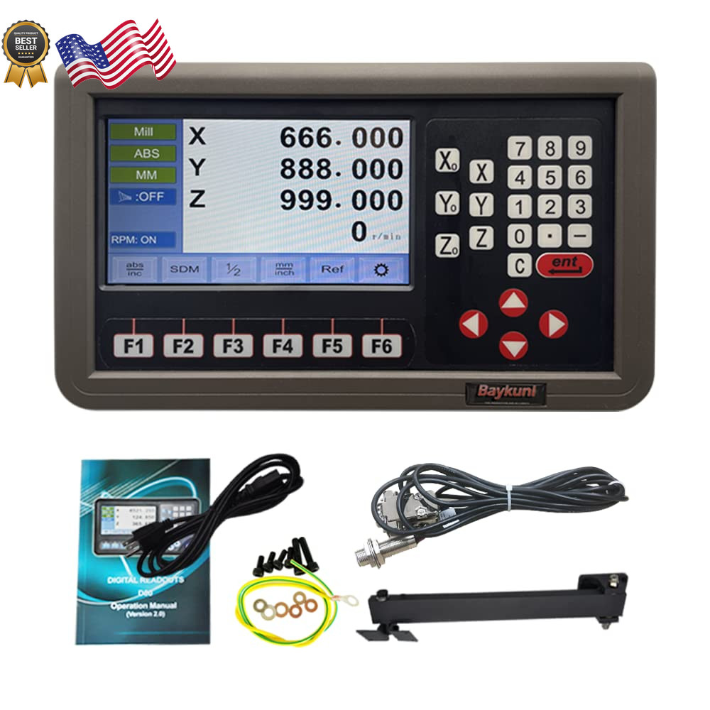 3 Axis DRO LCD Screen Metal Shell Digital Readout Display for Bridgeport Mill