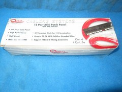 NIB Quest NPP-1012 12 Port Cat 5E Mini Patch Panel + 1 Year Warranty