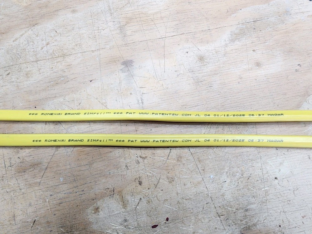 SOUTHWIRE ROMEX 2 Small Cut Pcs ( 50″ & 43″ ) 12/2 NM-B w/Ground Indoor Wire New