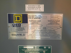 Square D Main Circuit Breaker Enclosure – 3P 600V 2000A MCB – Outdoor – NEW