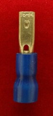 Lot of 46 Pieces Blue Female Spade Terminals 16-14 Wire, Partially Insulated