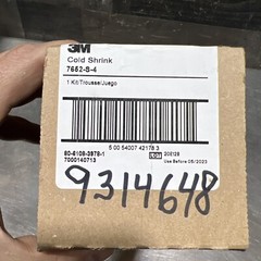 3M 7652-S-4 Cold Shrink QT-III Termination Kit. Nos Surplus. Used By Dates Vary