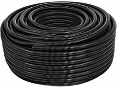 American Terminal 100 Feet Black 5/8″ Split Wire Loom Conduit Corrugated Plastic