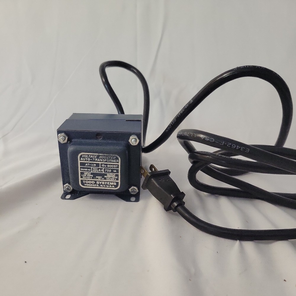 Todd Systems StepUp Auto-Transformer AT-119 1 50/60HZ 110 125V Max Amp 6.4