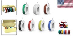 22 AWG Solid Copper Wire Kit with 7 Colors, 26ft Spools for Custom Work