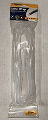 Cargoloc Spiral Wrap 8ftx3/8″ FSP Clear Flexible Plastic Protects Organize Wires