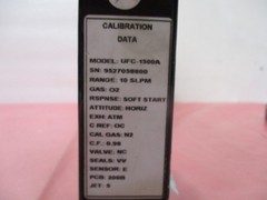 Unit Instruments UFC-1500A Mass Flow Controller, MFC, O2, 10 SLPM, 424456
