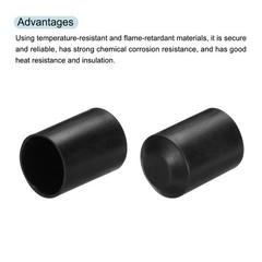 10PCS,Heat Shrink End Cap 30mm ID x 40mm L 2:1 Ratio Heat Shrink Tube Cap Black