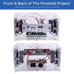 DIY Bluetooth Speaker Kit – USB Mini Stereo Amplifier with LED Lights, STEM Sold