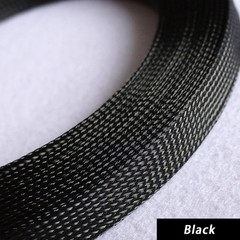 14mm Width Coloured PET Expandable Braid Sleeving Cable Wire Sleeve Sheath Dense