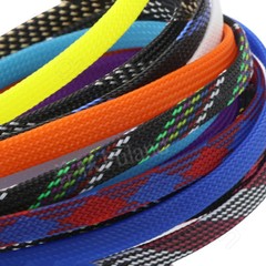PET Nylon Braided Sleeve Tube 8 mm Width Audio Car Cable Wire Sleeving Sheath