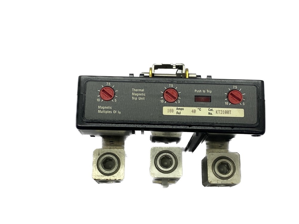 USED Cutler-Hammer K Frame 100A 40°C 3 Pole Thermal Magnetic Trip Unit KT3100T