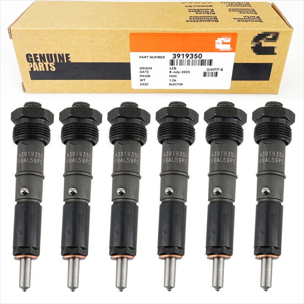 6PCS FUEL INJECTORS For CUMMINS 5.9L 6BT DIESEL ENGINE 0432131837 3919350