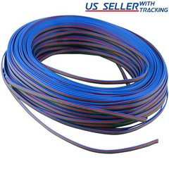 25FT 25 Foot / 8 Meters Four Conductor Wire for RGB LED Strip Light
