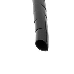 5mm Flexible Spiral Tube Cable Wire Wrap Computer Manage Cord Black 5 Meters