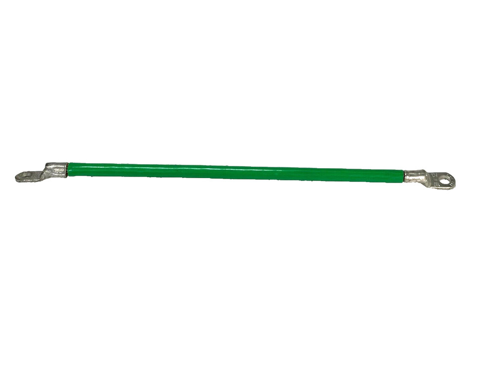 Insulted Bonding Jumper x 16″ Long, 1/0AWG, 3/8″ Lug Hole, 600A