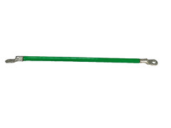 Insulted Bonding Jumper x 16″ Long, 1/0AWG, 3/8″ Lug Hole, 600A