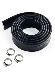 Heat Shielded Fire Sleeve 1.5″ ID Silicone Coated Fiberglass for Hose & Wiring –