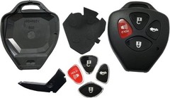 Replacement Key Fob Case Shell with Pad Compatible with 2008-2013 RAV4, 2007-201