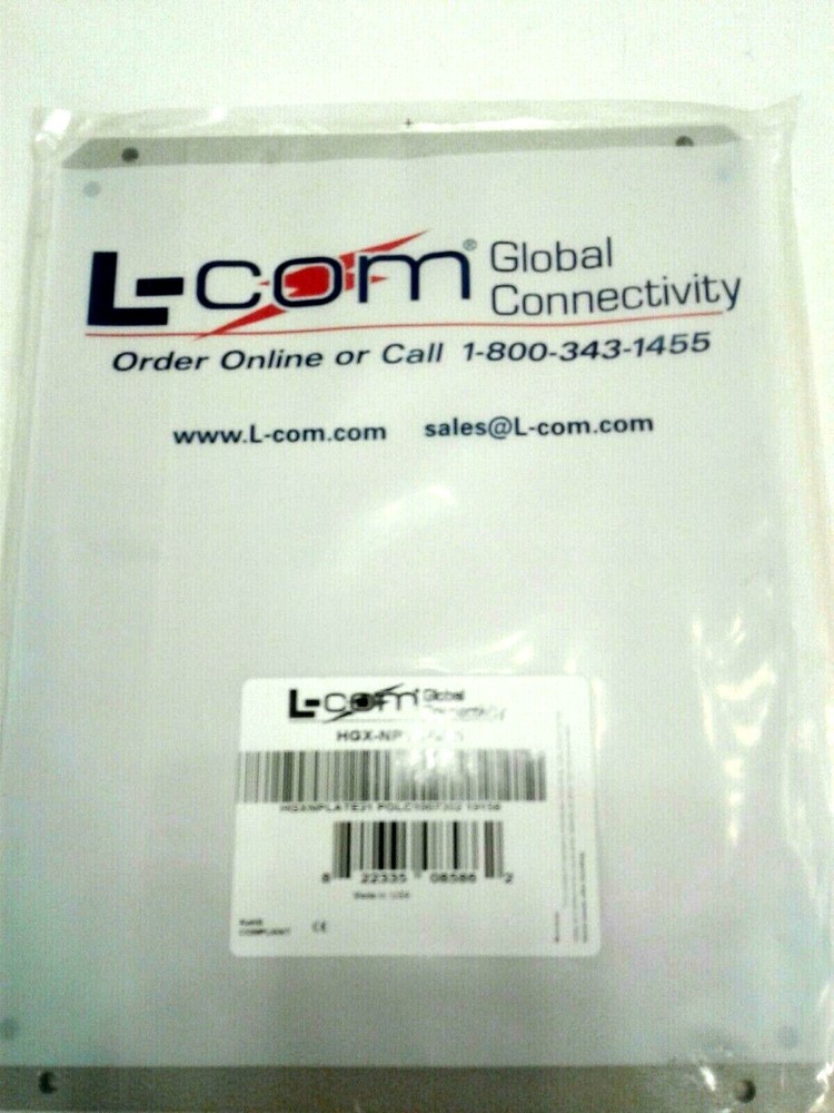 L-Com HGX-NPLATE21 Blank Non-Metallic Mounting Plate for NBE141006/NB121005