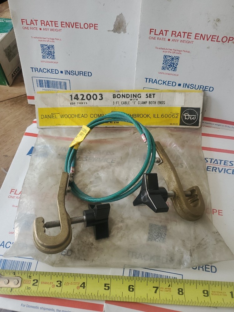 Anti-Static Bonding & Grounding Set 3′ Daniel Woodhead Co J Clamp BOTH 142003