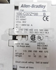 ALLEN BRADLEY 100-C37Z*00 /B W/ 100-F /A W/ 100-FSD250 /A