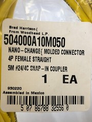 BRAD Connect NANO-Change 50400A10M050 4P, Female Straight, 5M #24-4C Snap-in