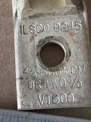 [Qty-3] ILSCO D245 600MCM 4/0 or Two 3/0 VT600 Copper Lugs _GOOD TAKE-OUTS!
