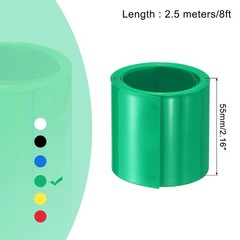 Battery Wrap Heat Shrink Tubing 35mm Dia 55mm Flat 8 Feet Green