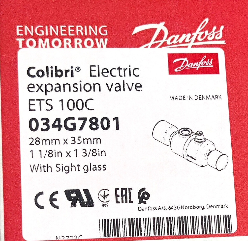 1PC- Danfoss 034G7801 Electric expansion valve, ETS 100C, 1 1/8 in- Brand New