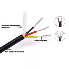 2/3/4-Core Flexible Silicone Cable Tinned Copper 0.3mm²~4mm² Power Hook-up Wire