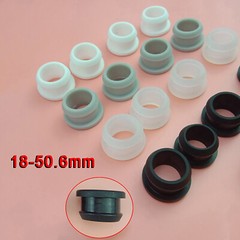 Silicone Rubber Grommet Plug Bung Cable Wiring Protect Ring 18mm~50.6mm Snap-on