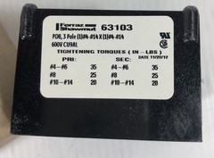 Mersen Ferraz Shawmut 63103 Power Distribution Block 3 Pole 600V