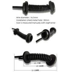 2 Pack 30*30mm Car Harness Wiring Door Tube Rubber Sleeve Dust-proof Tubes