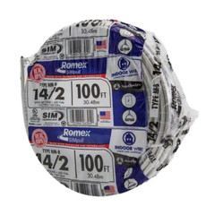 Southwire Solid Romex SIMpull CU NM-B W/G Wire 100-Ft 14/2