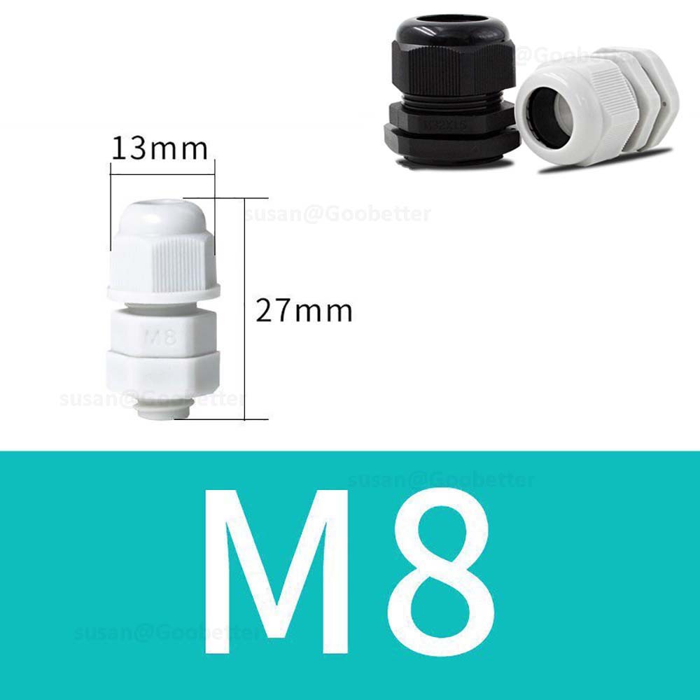 IP68 WATERPROOF BLACK CABLE GLAND COMPRESSION JUNCTION M8/10/12/14/16/18/20-114