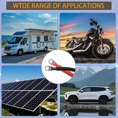 2 AWG 5/16inch Gauge Battery Cable Power Wire Auto Marine Inverter RV Solar