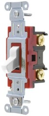 Hubbell 1222W, 120/277 VAC, 20 A, 2-Pole, Heavy Duty, Toggle Switch, 1 pc