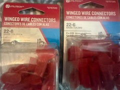 lot of electrical supplies – NEW – staples/straps/connectors – 13 packages